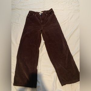 BDG high and wide corduroy pants brown 27